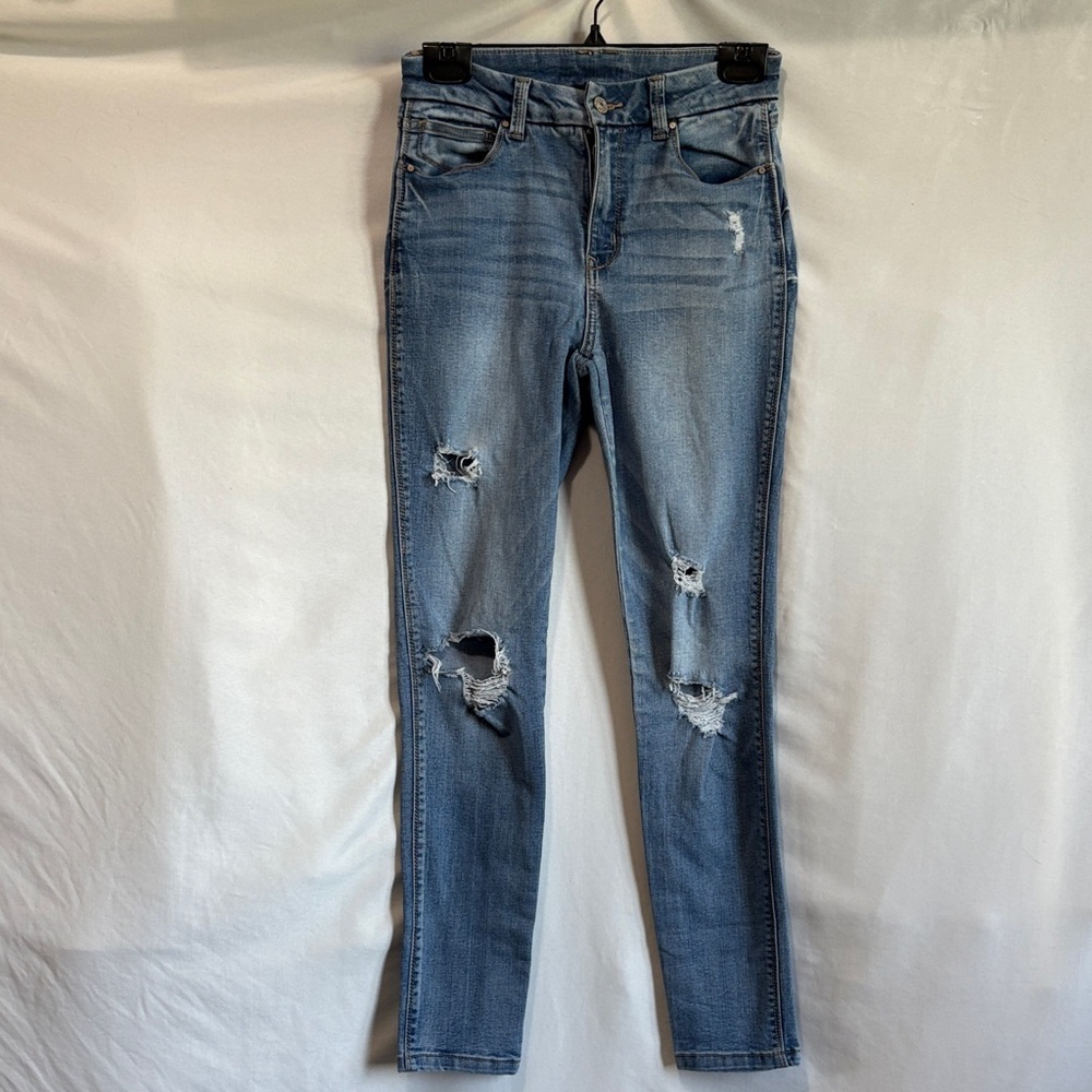 Rewash Medium Blue Ripped Skinny Jeans XS206